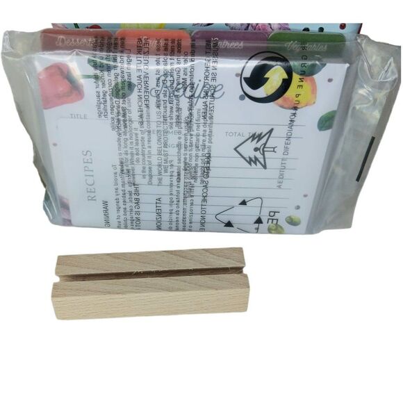 Vegetable Farmhouse Recipe Box Metal Recipe Cards Dividers Holder - Picture 3 of 8